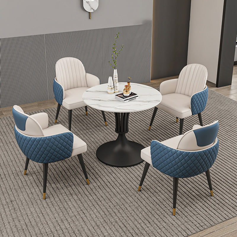 Mesa de comedor de estilo moderno Mesa de piedra sinterizada redonda para el comedor