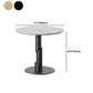 Modern Style Dining Table Sintered Stone Round Table with Metal Base