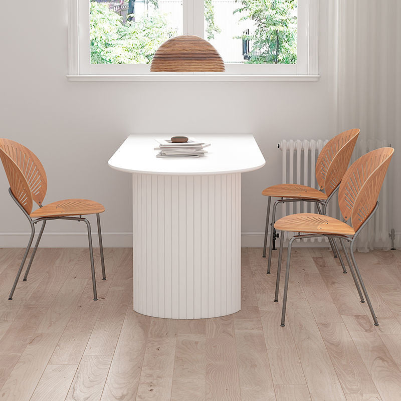 ホームキッチンディナーのためのコンテンポラリースタイルのダイニングテーブルディナーダブル台座テーブル