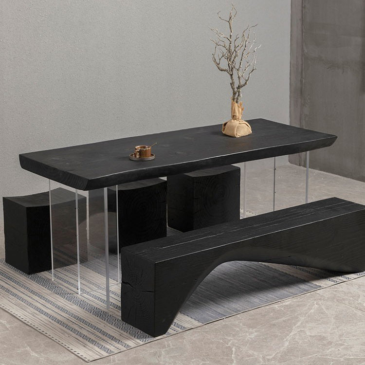 Modern Black in Solid Wood Counter Table Specialty Dining Table for Kitchen Clearhalo 'Dining Tables & Seating' 'Dining Tables' 'dining_table' 'furn' 'furn_dining_table' 'Furniture' 'Kitchen & Dining Furniture' 5256554