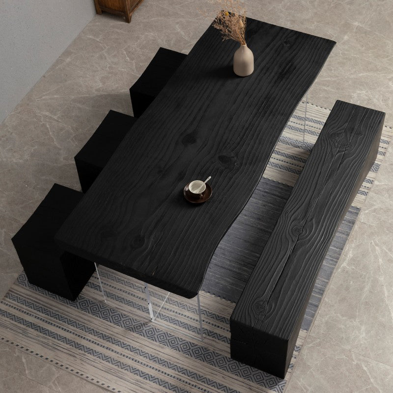 Modern Black in Solid Wood Counter Table Specialty Dining Table for Kitchen Clearhalo 'Dining Tables & Seating' 'Dining Tables' 'dining_table' 'furn' 'furn_dining_table' 'Furniture' 'Kitchen & Dining Furniture' 5256555