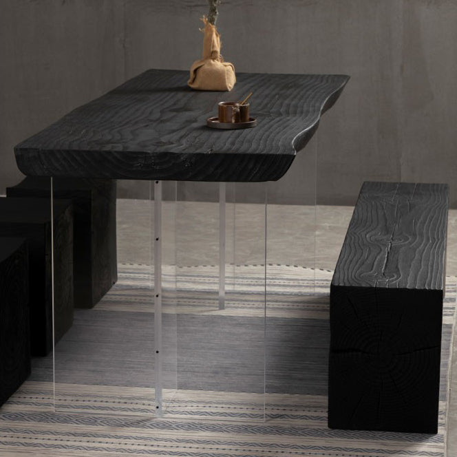 Modern Black in Solid Wood Counter Table Specialty Dining Table for Kitchen Clearhalo 'Dining Tables & Seating' 'Dining Tables' 'dining_table' 'furn' 'furn_dining_table' 'Furniture' 'Kitchen & Dining Furniture' 5256558