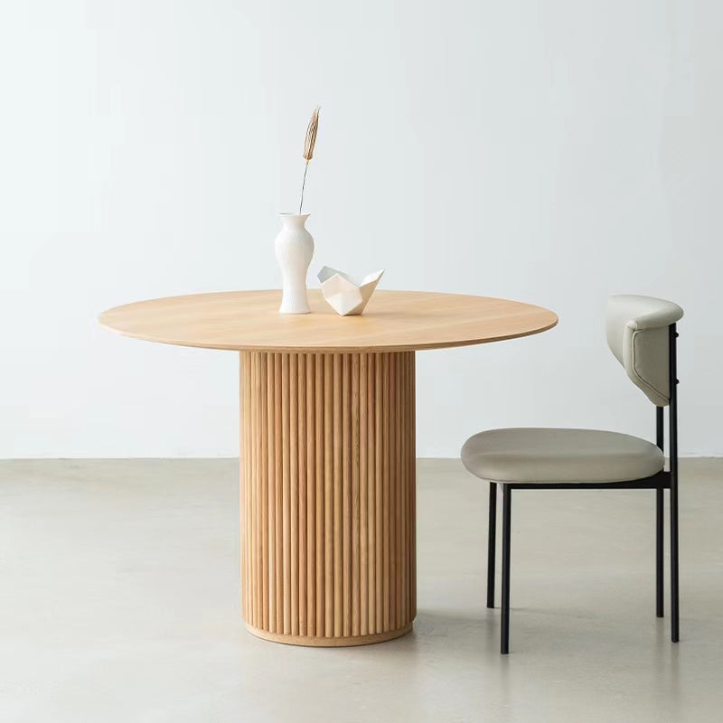 Table à manger ronde de style moderne Table à manger en bois massif pour la maison