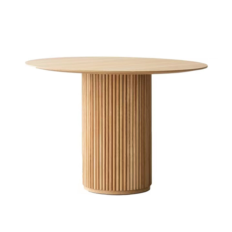 Table à manger ronde de style moderne Table à manger en bois massif pour la maison