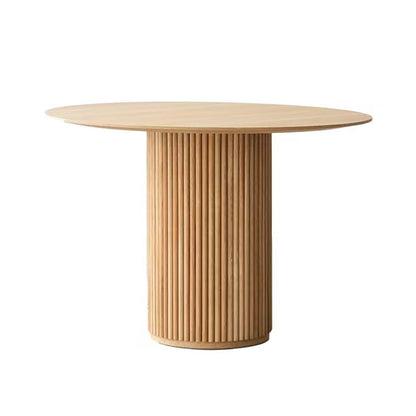 Table à manger ronde de style moderne Table à manger en bois massif pour la maison