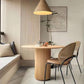 Table à manger ronde de style moderne Table à manger en bois massif pour la maison