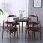 Round Dining Table Solid Wood Contemporary Style Dinner Table for Home Kitchen Brown 31.5"L x 31.5"W x 29.5"H Without Chairs Clearhalo 'Dining Tables & Seating' 'Dining Tables' 'dining_table' 'furn' 'furn_dining_table' 'Furniture' 'Kitchen & Dining Furniture' 5256632