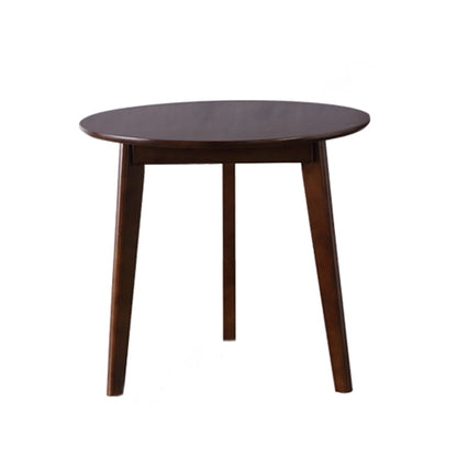Round Dining Table Solid Wood Contemporary Style Dinner Table for Home Kitchen Brown 23.6"L x 23.6"W x 29.5"H Without Chairs Clearhalo 'Dining Tables & Seating' 'Dining Tables' 'dining_table' 'furn' 'furn_dining_table' 'Furniture' 'Kitchen & Dining Furniture' 5256635