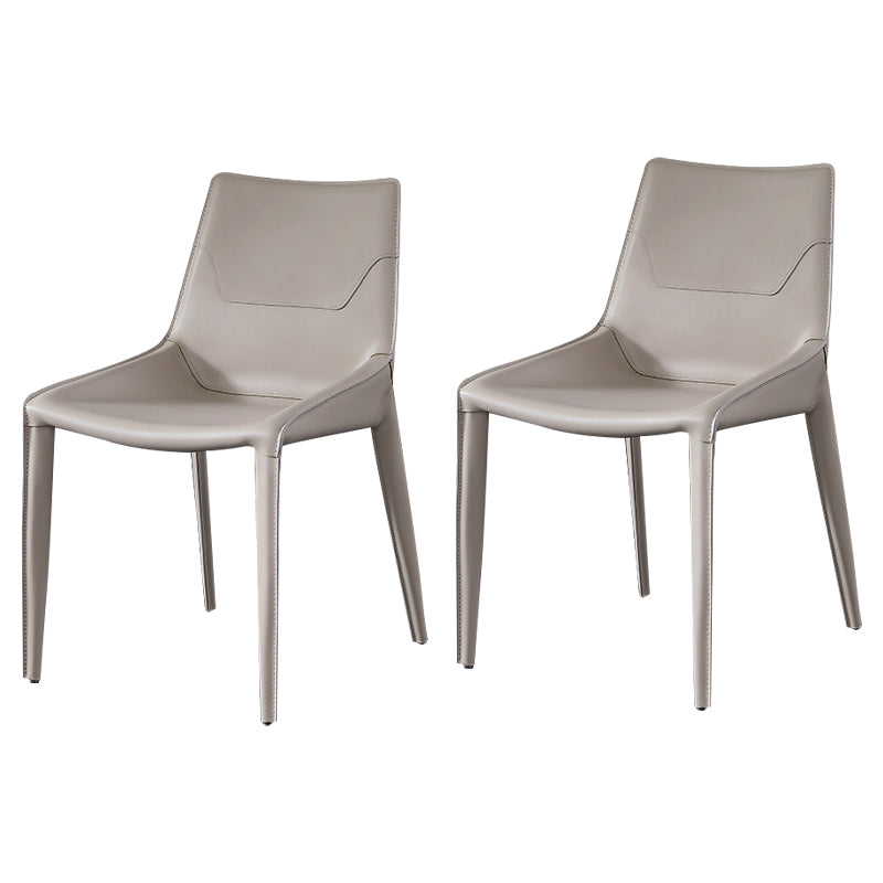 Stile designer Solido sedia da pranzo a casa sedia laterale in pelle finitura