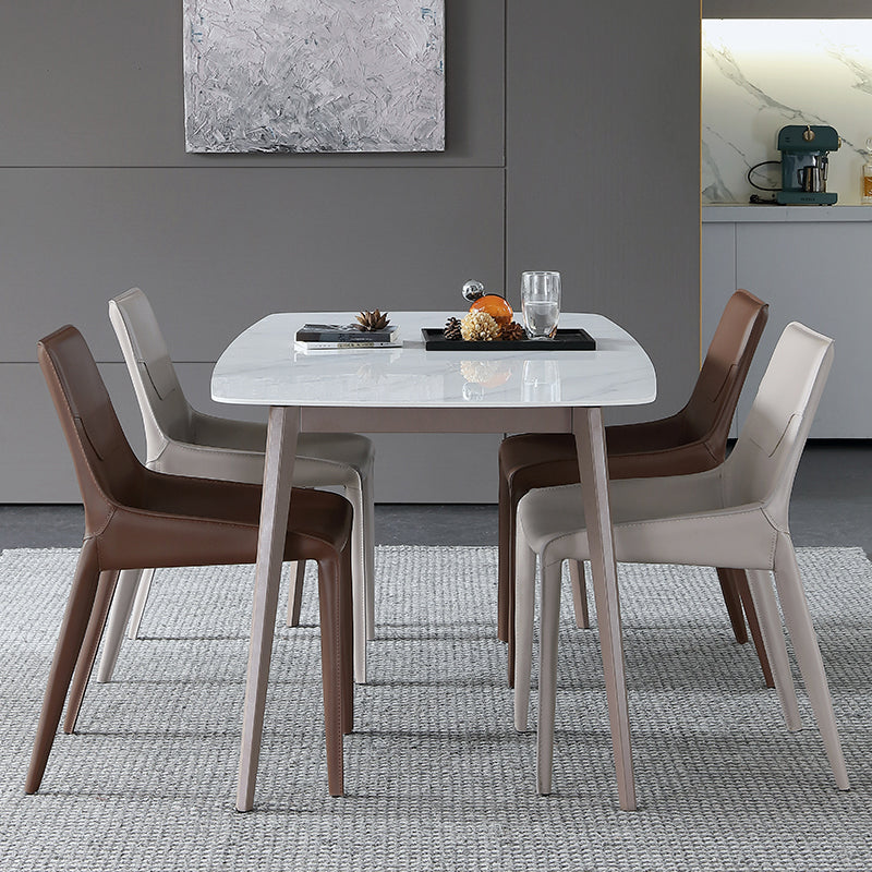 Stile designer Solido sedia da pranzo a casa sedia laterale in pelle finitura