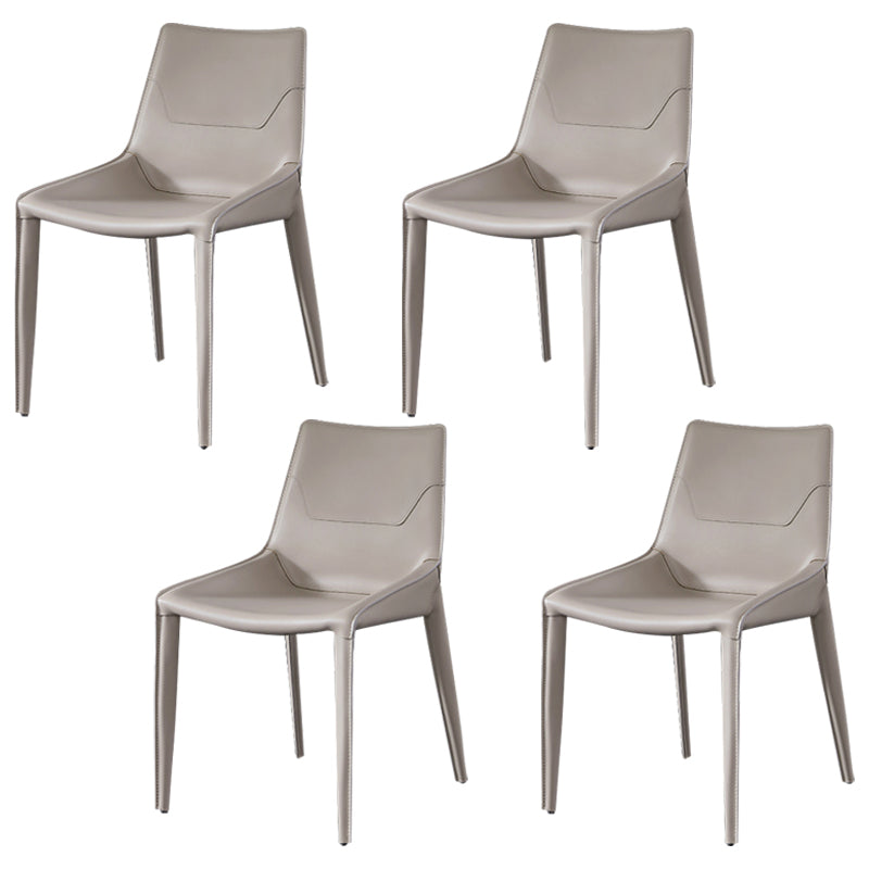 Stile designer Solido sedia da pranzo a casa sedia laterale in pelle finitura