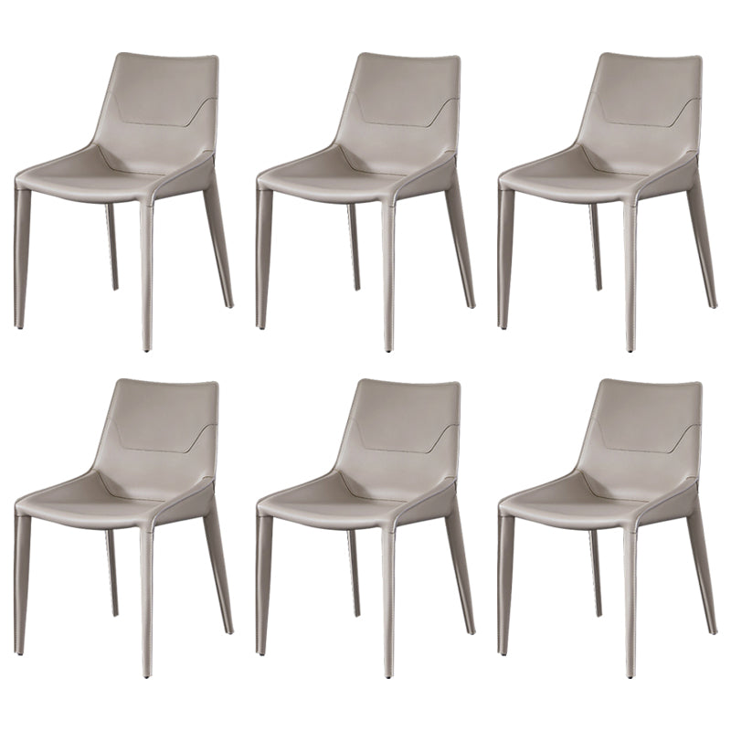 Stile designer Solido sedia da pranzo a casa sedia laterale in pelle finitura