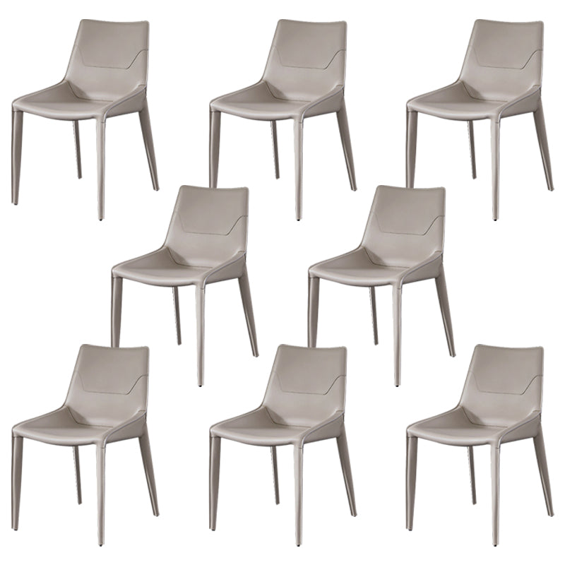 Stile designer Solido sedia da pranzo a casa sedia laterale in pelle finitura