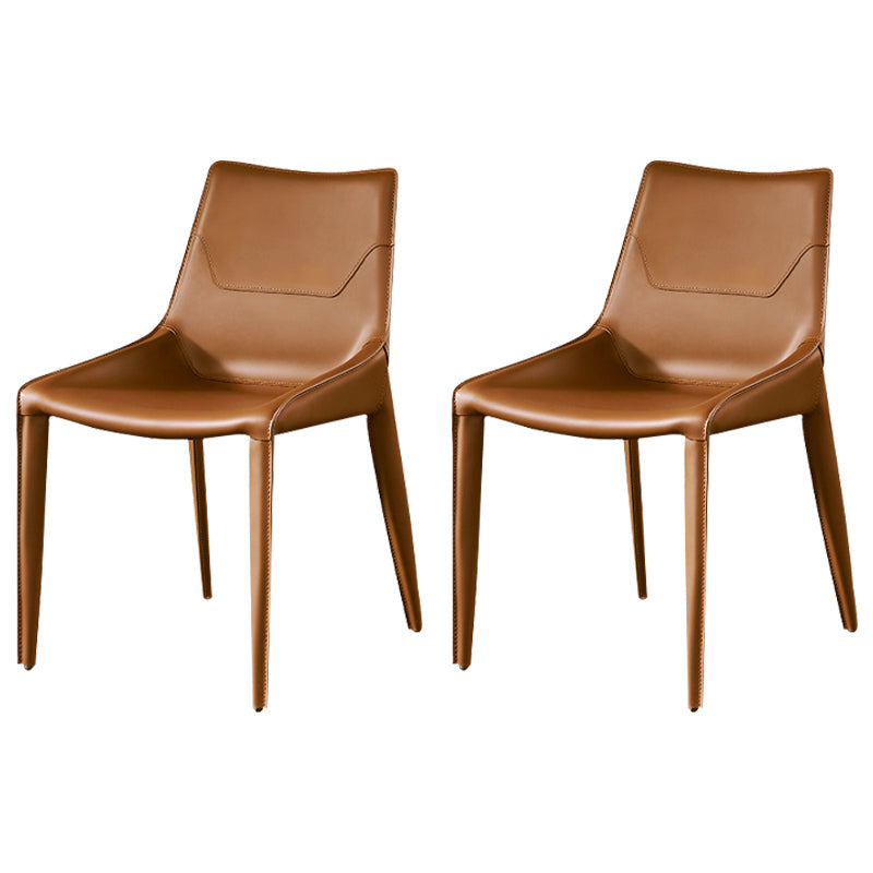 Stile designer Solido sedia da pranzo a casa sedia laterale in pelle finitura