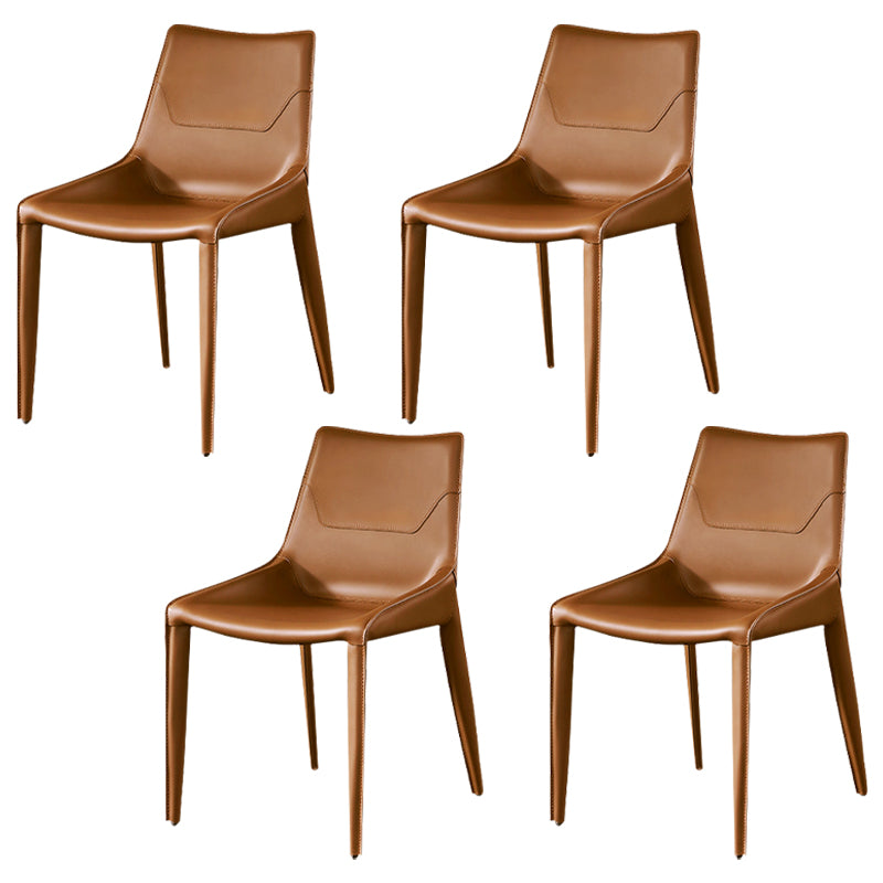 Stile designer Solido sedia da pranzo a casa sedia laterale in pelle finitura