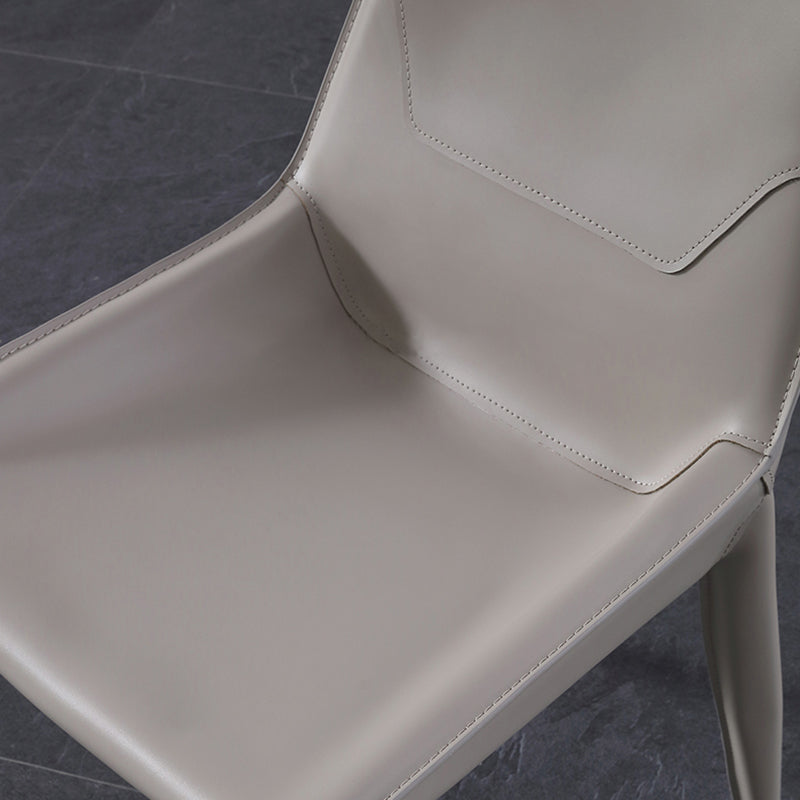 Stile designer Solido sedia da pranzo a casa sedia laterale in pelle finitura