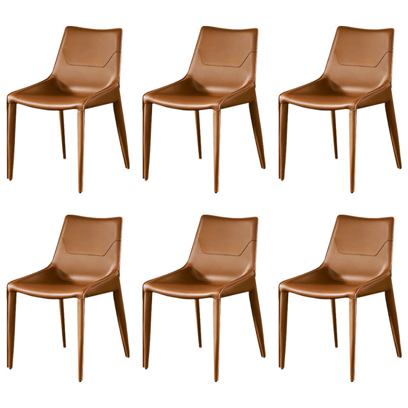 Stile designer Solido sedia da pranzo a casa sedia laterale in pelle finitura