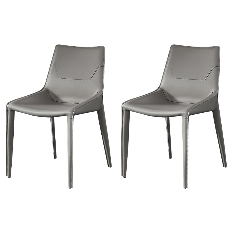 Stile designer Solido sedia da pranzo a casa sedia laterale in pelle finitura