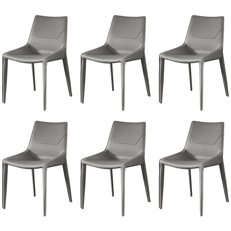 Stile designer Solido sedia da pranzo a casa sedia laterale in pelle finitura