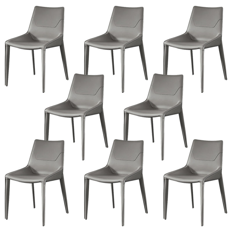Stile designer Solido sedia da pranzo a casa sedia laterale in pelle finitura