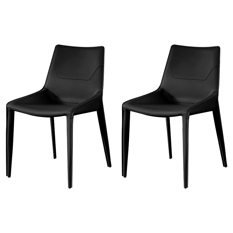 Stile designer Solido sedia da pranzo a casa sedia laterale in pelle finitura