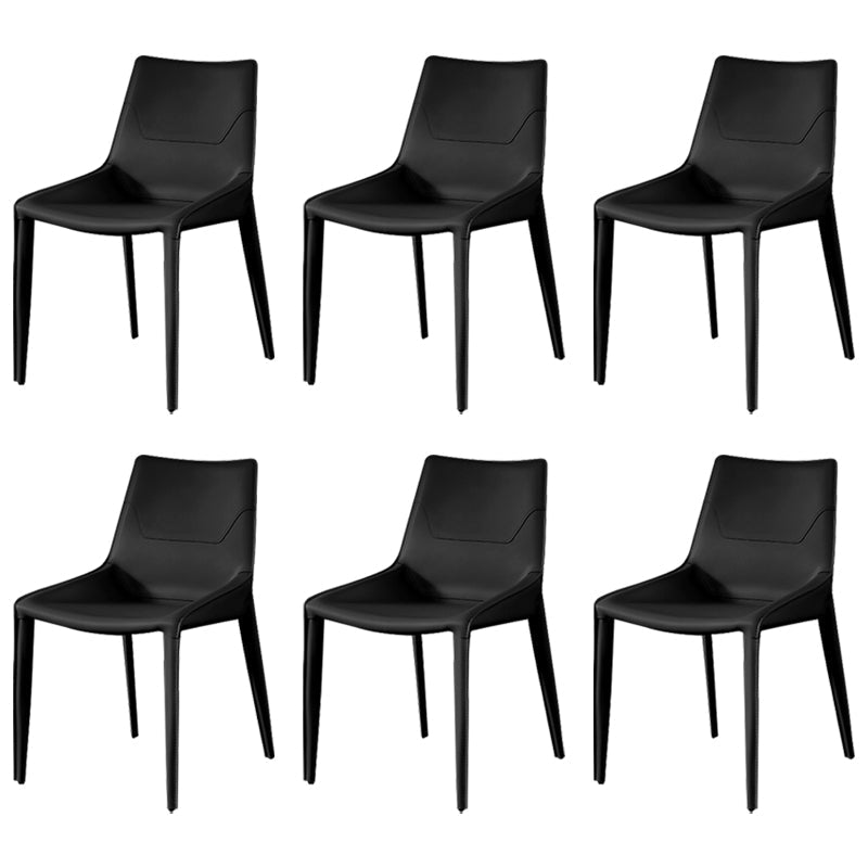Stile designer Solido sedia da pranzo a casa sedia laterale in pelle finitura