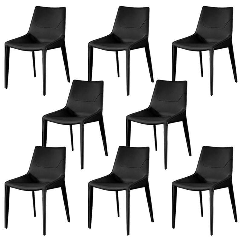 Stile designer Solido sedia da pranzo a casa sedia laterale in pelle finitura