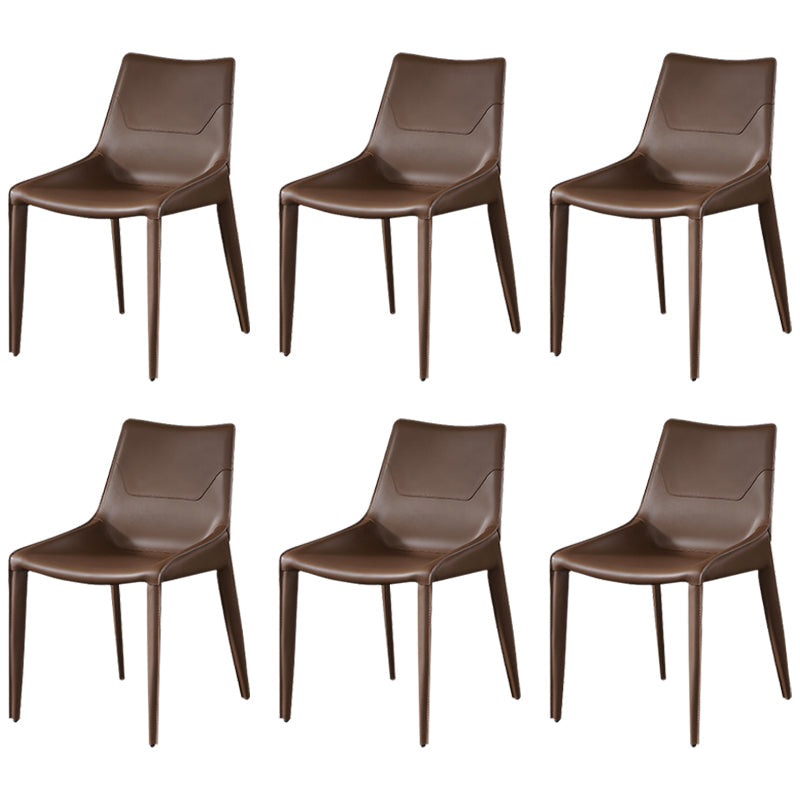 Stile designer Solido sedia da pranzo a casa sedia laterale in pelle finitura