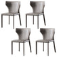 Home Wingback Designer Style Side Chair Matte Finish Leather Dining Chair