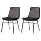 Modern Matte Finish Leather Dining Chair Solid Back Home Side Chair