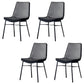 Modern Matte Finish Leather Dining Chair Solid Back Home Side Chair