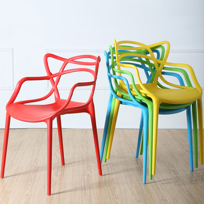 Eigentijdse stoelen stoelen armstoel voor keuken met plastic poten