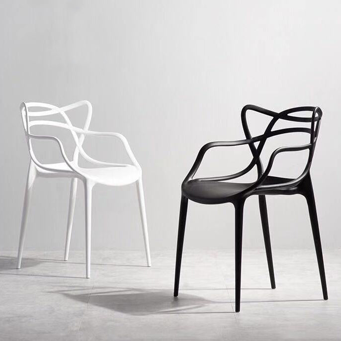 Eigentijdse stoelen stoelen armstoel voor keuken met plastic poten