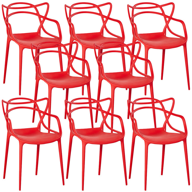 Eigentijdse stoelen stoelen armstoel voor keuken met plastic poten