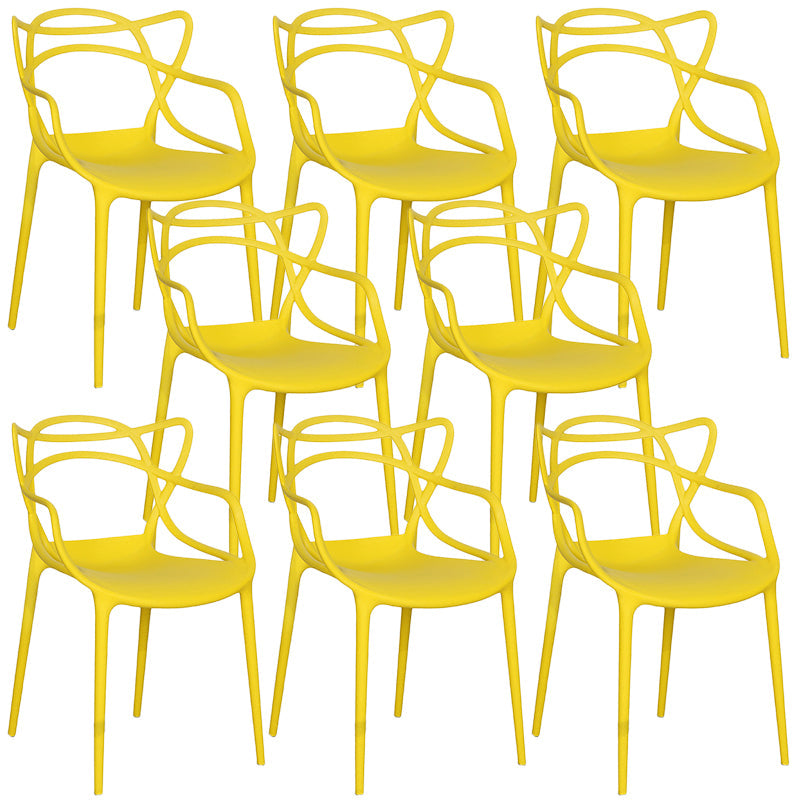 Eigentijdse stoelen stoelen armstoel voor keuken met plastic poten