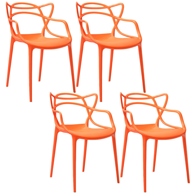 Eigentijdse stoelen stoelen armstoel voor keuken met plastic poten