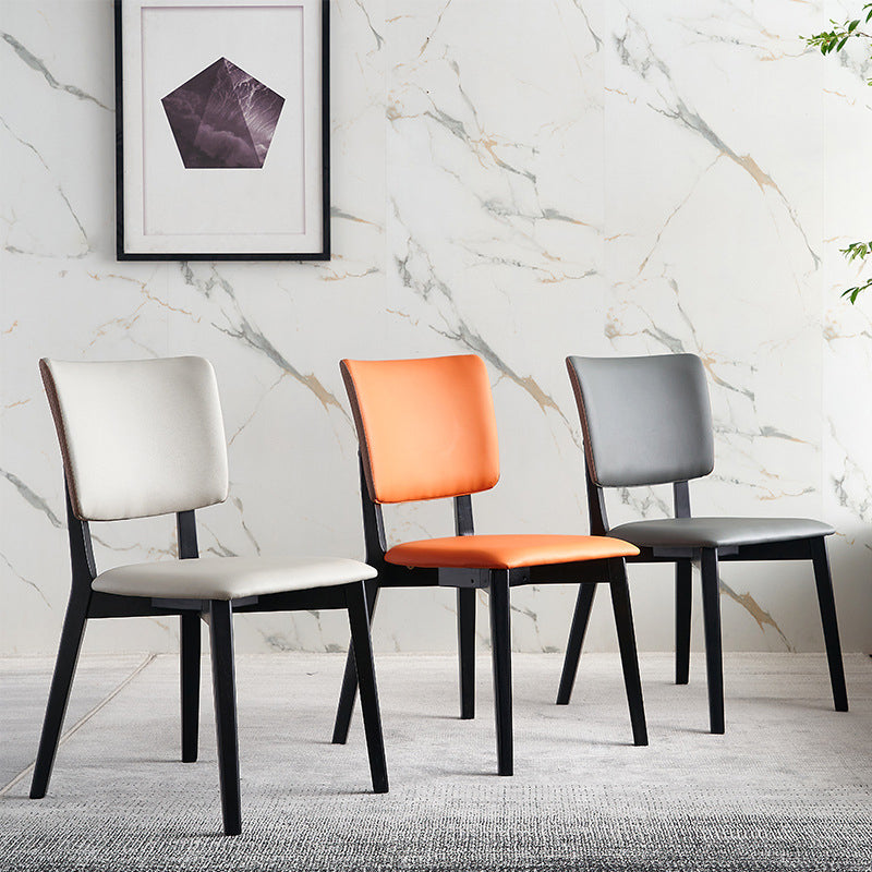 Sillas de estilo contemporáneo silla sin brazo para cocina con patas de madera