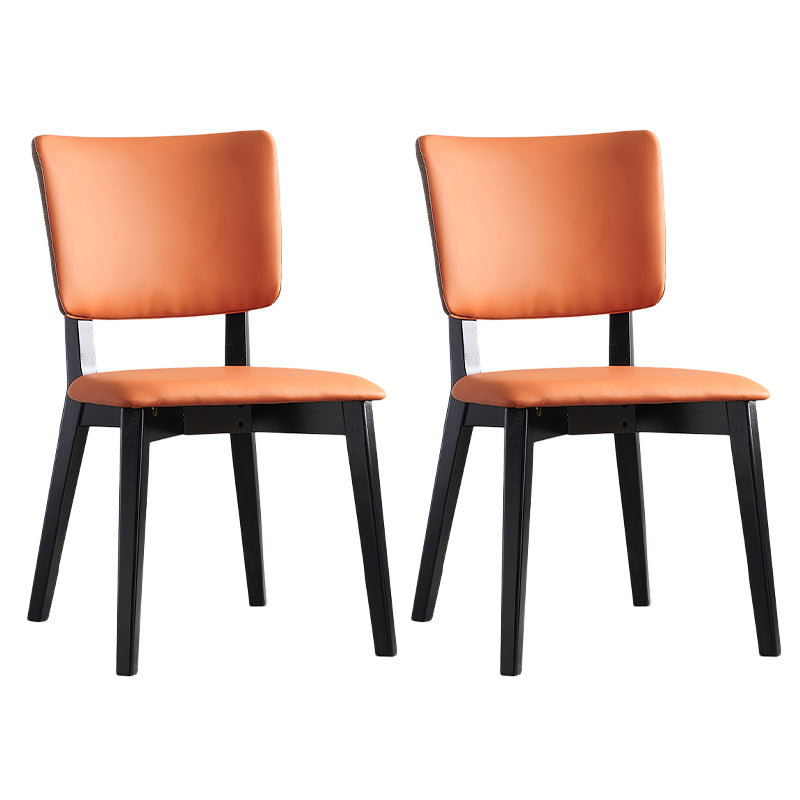 Sillas de estilo contemporáneo silla sin brazo para cocina con patas de madera