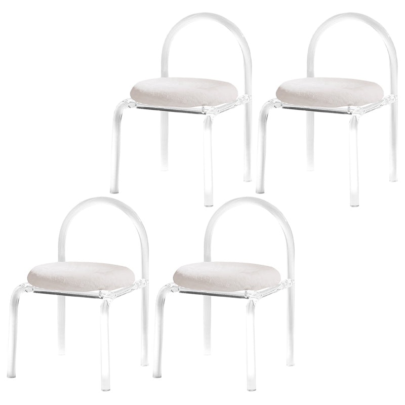 Designer -Stil mattes Finish gepolsterte Seitenstuhl Schlafzimmer offener Essstuhl offen