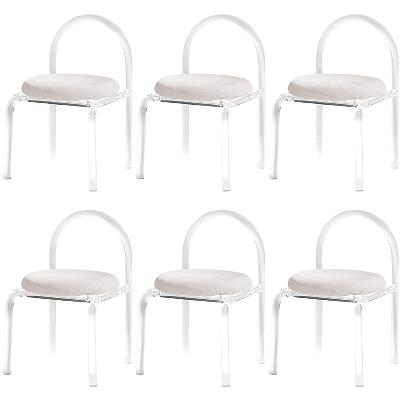 Designer -Stil mattes Finish gepolsterte Seitenstuhl Schlafzimmer offener Essstuhl offen