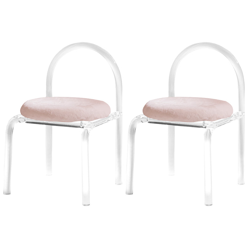 Designer -Stil mattes Finish gepolsterte Seitenstuhl Schlafzimmer offener Essstuhl offen