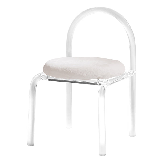 Designer -Stil mattes Finish gepolsterte Seitenstuhl Schlafzimmer offener Essstuhl offen