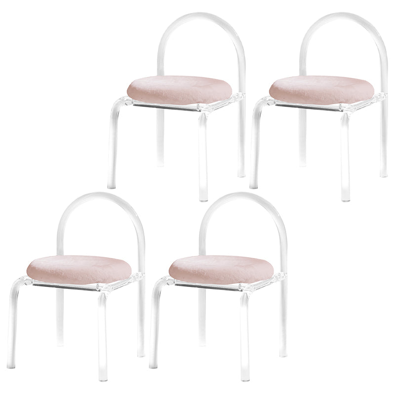 Designer -Stil mattes Finish gepolsterte Seitenstuhl Schlafzimmer offener Essstuhl offen