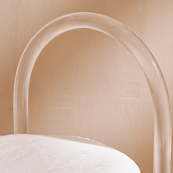 Designer -Stil mattes Finish gepolsterte Seitenstuhl Schlafzimmer offener Essstuhl offen