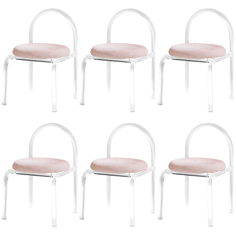 Designer -Stil mattes Finish gepolsterte Seitenstuhl Schlafzimmer offener Essstuhl offen