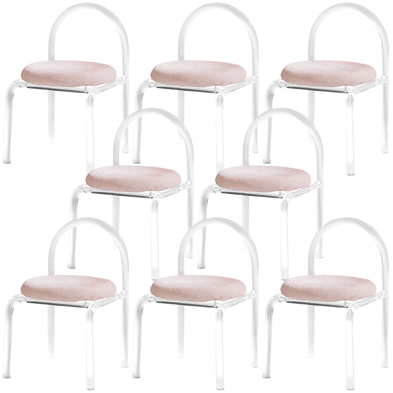 Designer -Stil mattes Finish gepolsterte Seitenstuhl Schlafzimmer offener Essstuhl offen