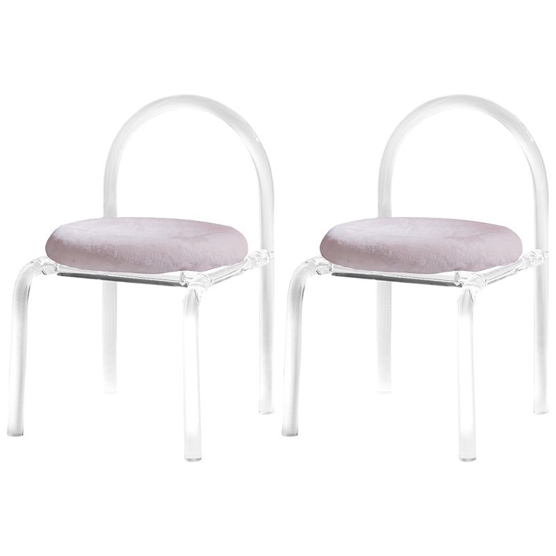 Designer -Stil mattes Finish gepolsterte Seitenstuhl Schlafzimmer offener Essstuhl offen