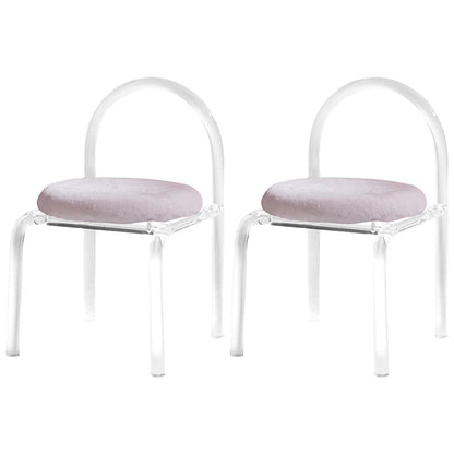 Designer -Stil mattes Finish gepolsterte Seitenstuhl Schlafzimmer offener Essstuhl offen