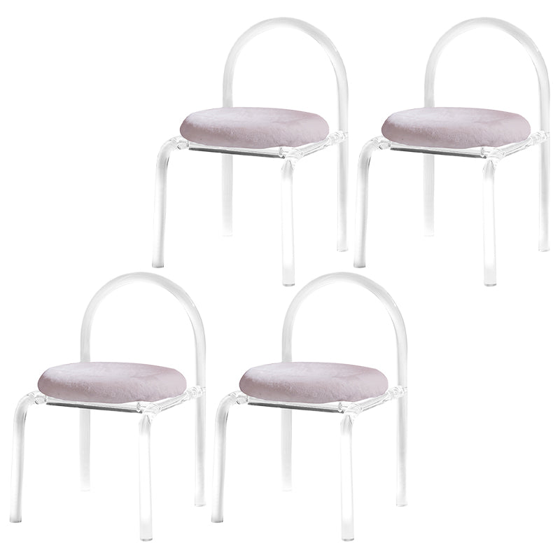 Designer -Stil mattes Finish gepolsterte Seitenstuhl Schlafzimmer offener Essstuhl offen