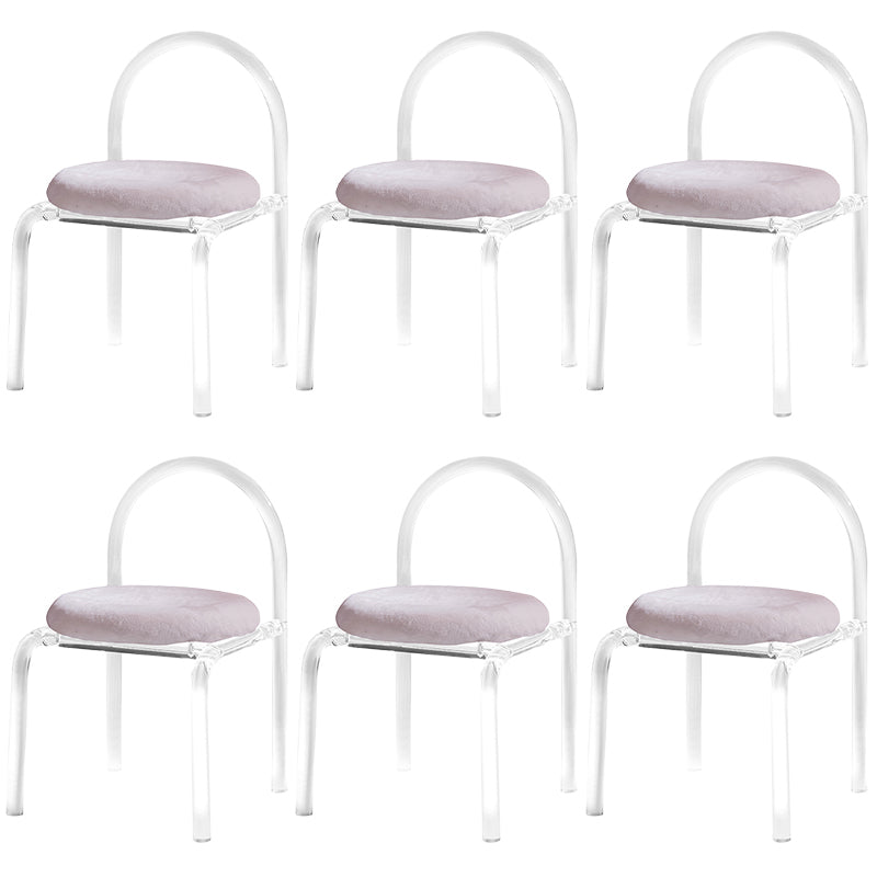 Designer -Stil mattes Finish gepolsterte Seitenstuhl Schlafzimmer offener Essstuhl offen